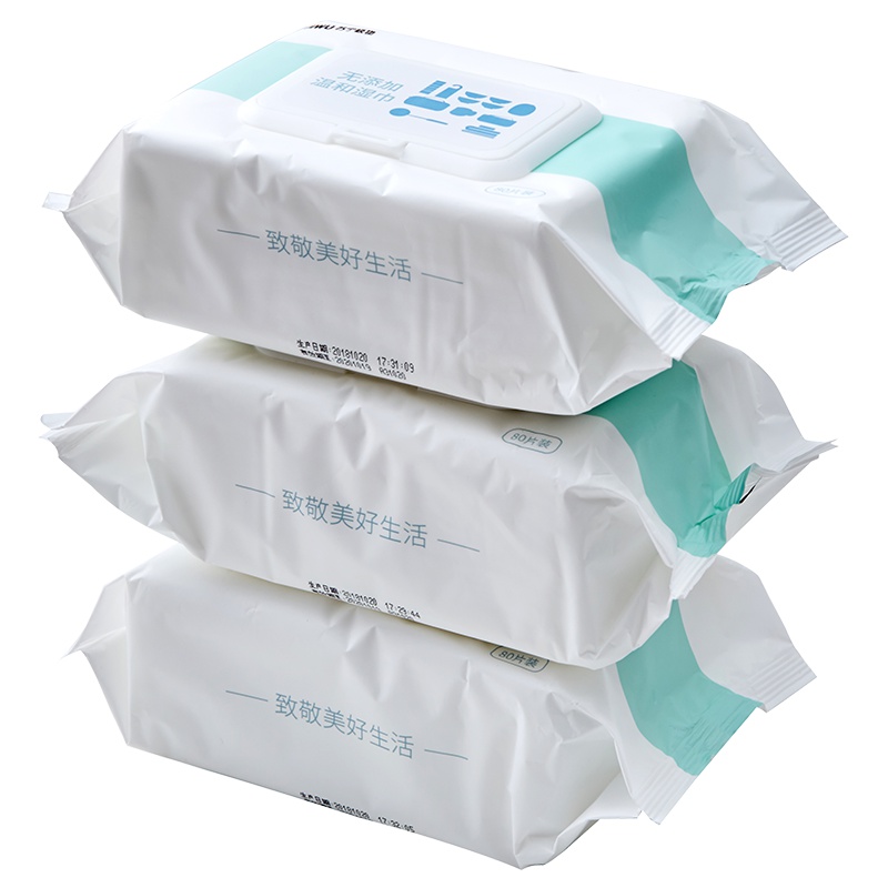 苏宁极物 三连包 无添加温和湿巾