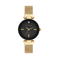 安妮克莱因（ANNE KLEIN）璀璨永恒系列镶钻潮流时尚简约合金表带石英女表AK/2472BKGB