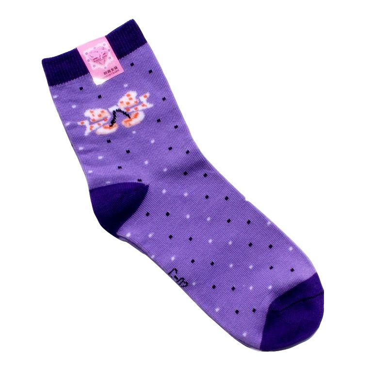 袜子女袜中筒袜短袜女士袜春秋冬四季运动学生袜成人老人涤纶臻依缘