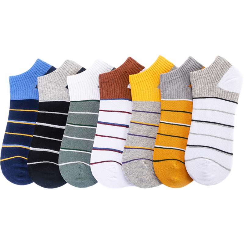 袜子男短袜棉袜春夏季运动舒适吸汗青少年学生低帮短筒男士袜子