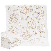 迪士尼 婴儿 儿童浴巾纯棉柔软吸水纱布全棉卡通动物印花单条装