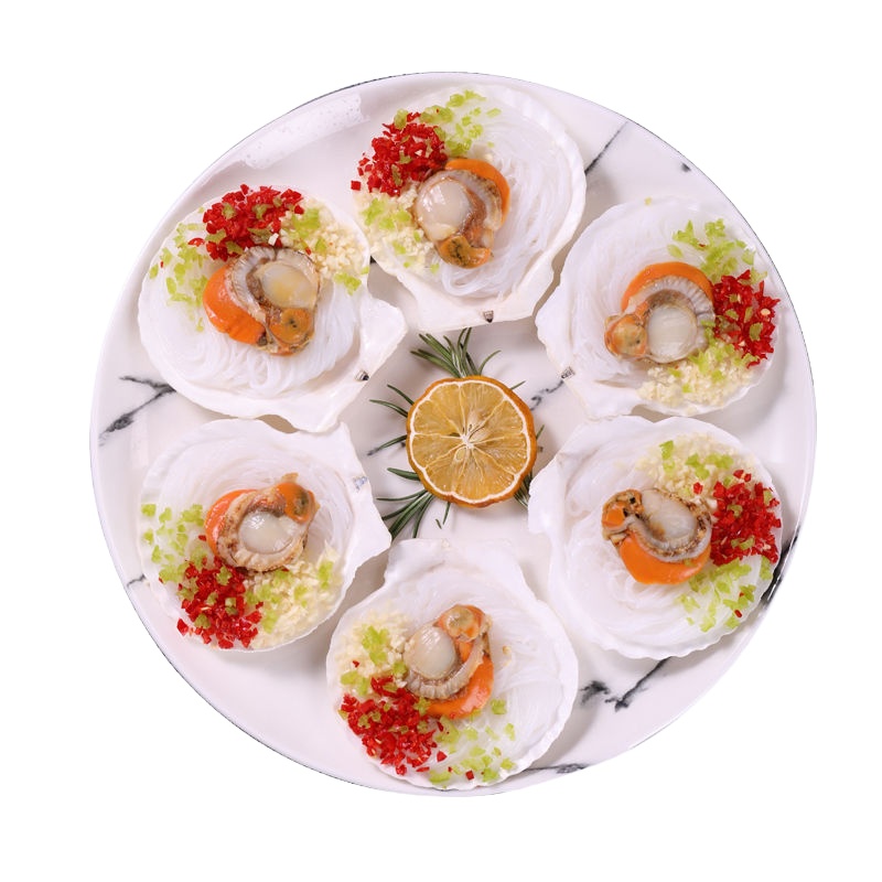 新货蒜蓉粉丝扇贝 蒸扇贝新鲜海鲜特产新鲜虾夷扇贝肉 2袋600g(共12枚)装