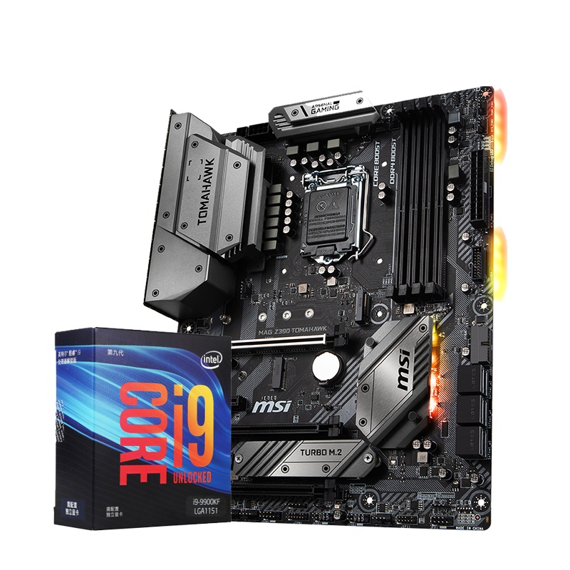 微星(MSI) Z390主板+Intel i9 9900KF CPU处理器 板U套装