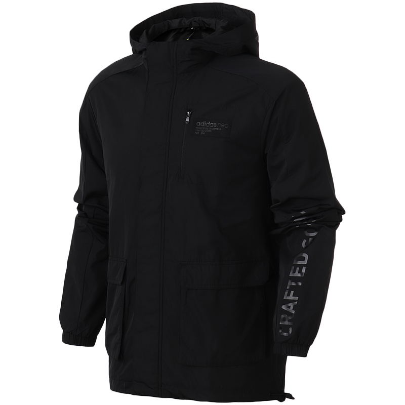 【自营】adidas阿迪达斯NEO男运动休闲夹克外套DU2426 L DU2426黑色