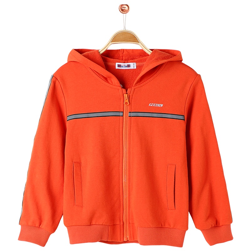 铅笔俱乐部童装2019秋装新款男童连帽外套中大童外套上衣运动上衣