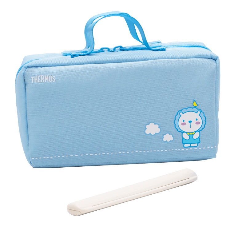 膳膳魔师(THERMOS)儿童保温饭盒宝宝辅食饭盒不锈钢内胆附带便当袋餐筷膳魔師便携便当盒 DBQ-253F
