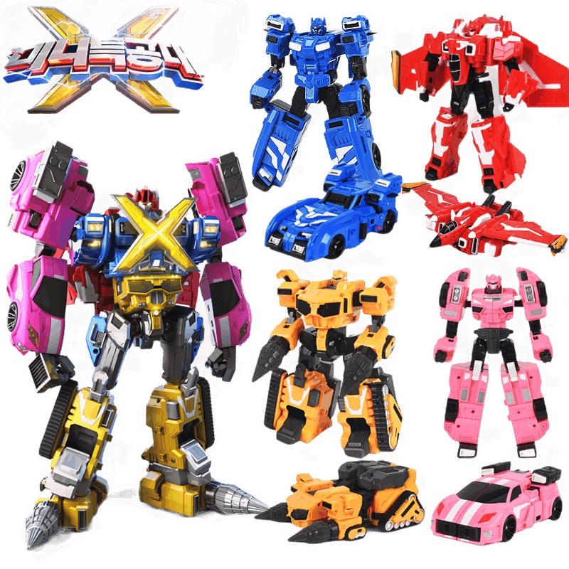 正版托宝战士变形玩具机器人汽车合体金刚儿童男孩兄弟艾斯XRYVW 超能版版-托宝战士Y威克S