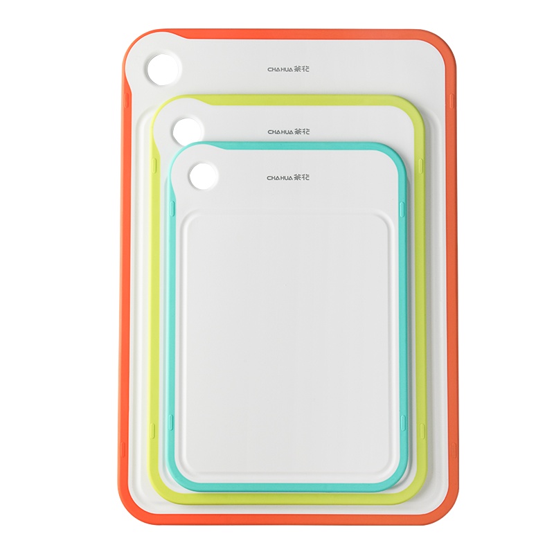 茶花银离子抗菌防霉砧板菜板切菜板厨房案板水果塑料宿舍刀板粘板[大号2个装]抗菌砧板