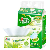 心相印DT3200茶语抽纸卫生纸家用餐巾纸M码软抽3层152抽3包/提