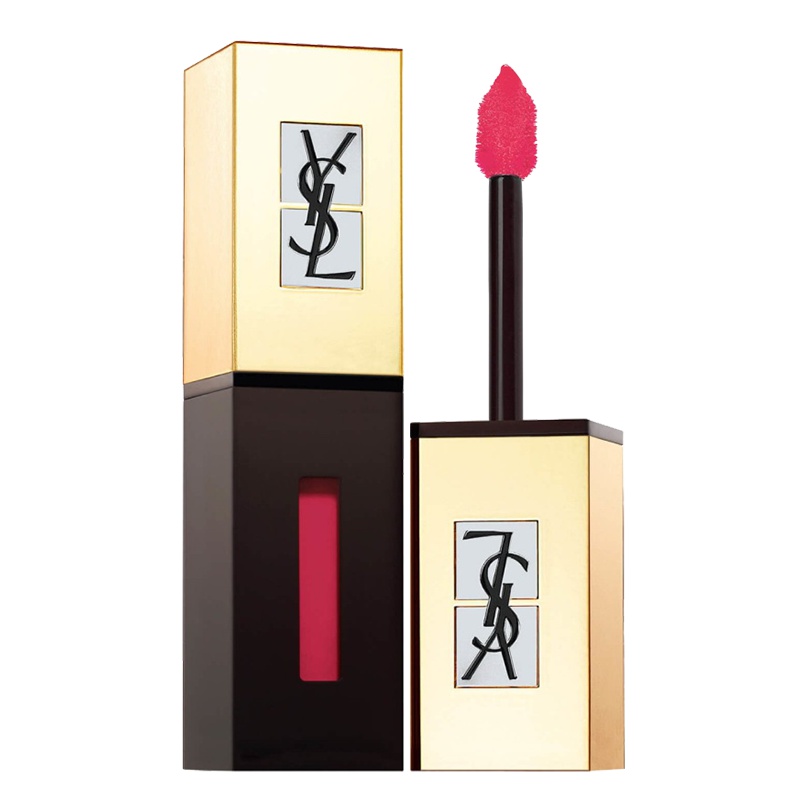 圣罗兰(YSL) 纯色唇釉204# 粉桃红 6ml 镜光唇釉 质地水润 滋润显色 不易脱妆