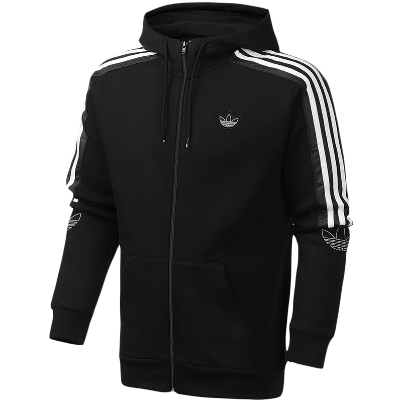 adidas阿迪达斯三叶草男装运动服休闲连帽外套ED4695