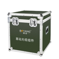博扬 TPU单模双芯光缆1000米+B型金属航空头+航空箱+络车+2条3米航空转FC线 BY-2SBX-FC1000M