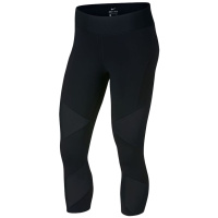 耐克(NIKE) 女子运动网面梭织紧身裤跑步训练七分裤 933628-010