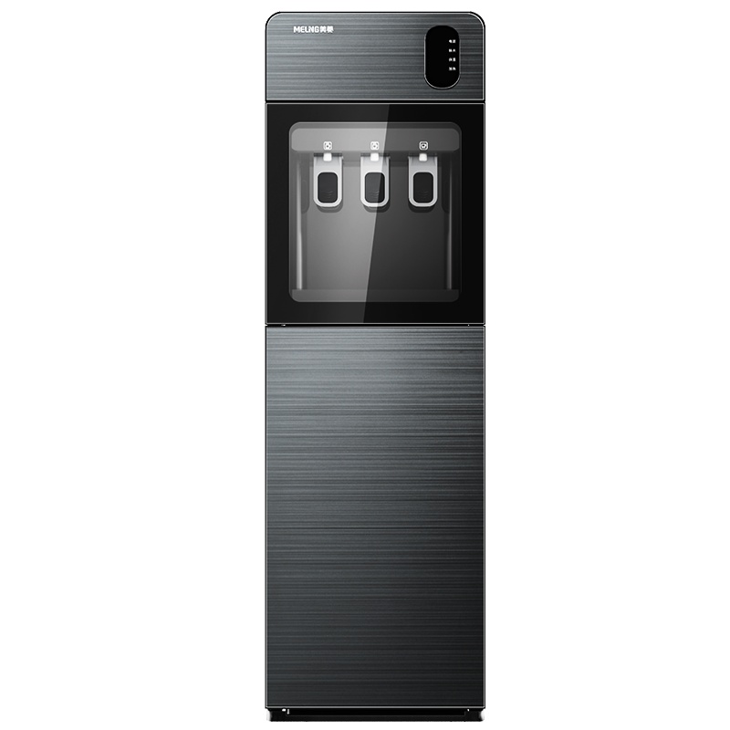 美菱(MELING)立式家用下置水桶饮水机办公室卧室304不锈钢内胆推杯取水制冷防干烧冰温热MY-L225M(烟雨灰)