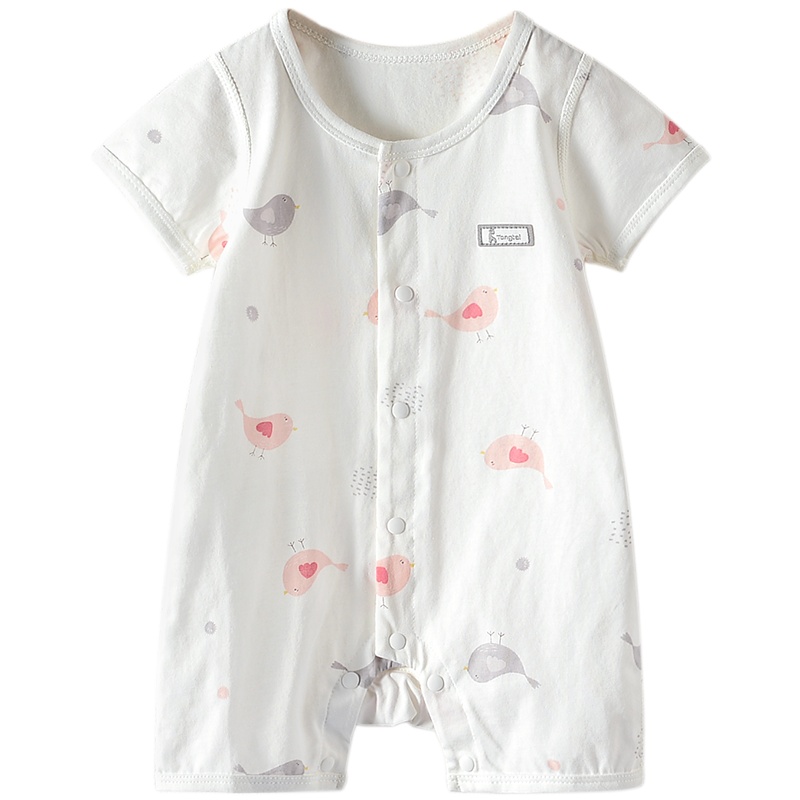 童泰(TONGTAI)夏季婴儿衣服1-18月男女宝宝纯棉短袖闭裆哈衣