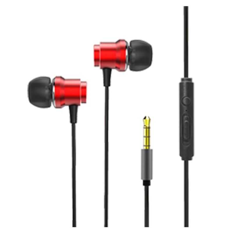 赛歌图 H15入耳式手机耳机重低音手机电脑k歌音乐有线耳塞 红色 3.5接口