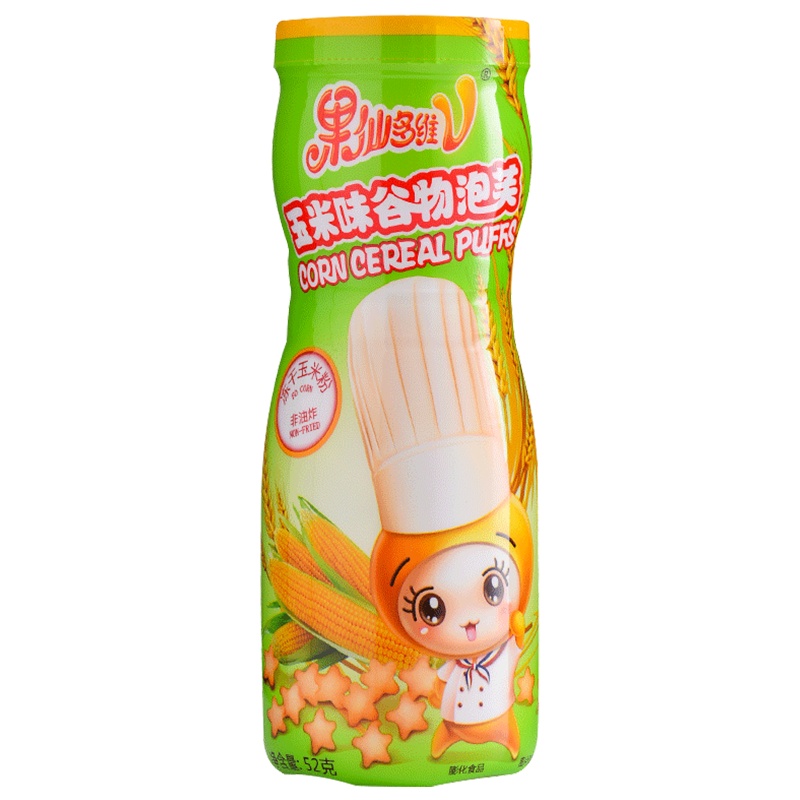 果仙多维V 星星谷物泡芙宝宝零食 儿童泡芙营 玉米味52g