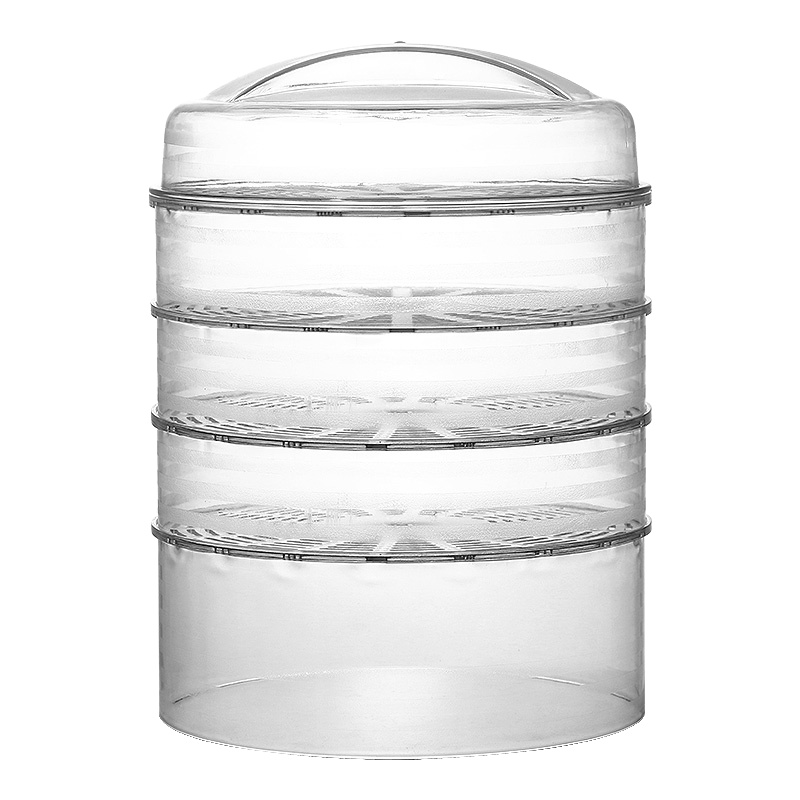 拜杰饭罩保温菜罩加厚多层盖菜罩子防尘防蚊蝇虫食物罩餐桌保鲜盖家用剩菜饭菜罩 五层【矮款3个+高款1个+保温盖1个】