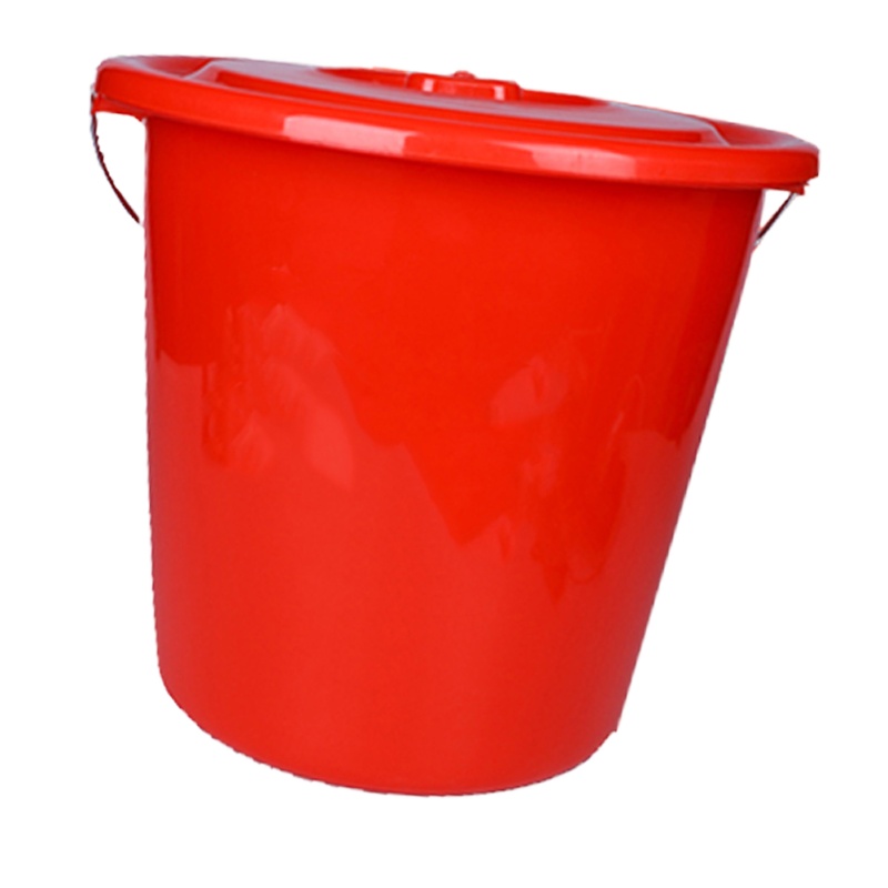 力剑 塑料水桶加厚家用塑料提水桶清洁桶圆桶带盖储水桶