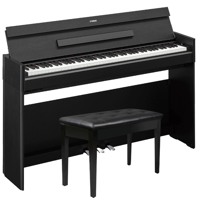 YAMAHA雅马哈YDP-S55B电钢琴立式专业88键重锤三踏板儿童成人智能电子钢琴黑色官方标配+全套配件