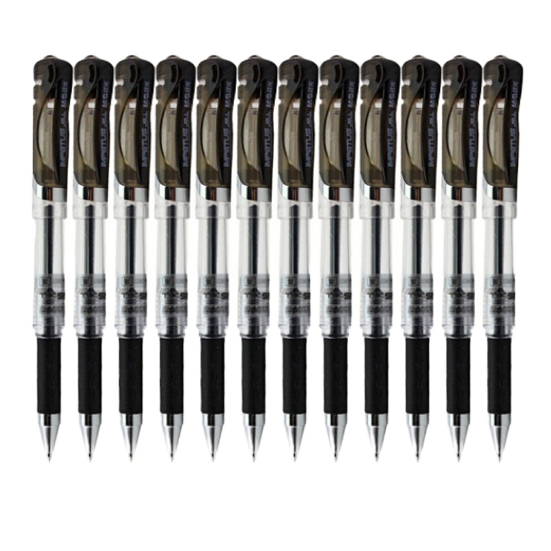 晨光(M&G)GP1111天空5号中性笔 大容量子弹头签字笔0.7mm 办公学习用水性笔 黑色 12支装/盒