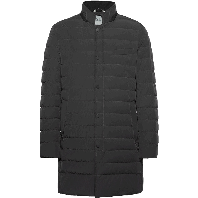 波司登白鹅绒中长款直筒英伦时尚立领羽绒服男