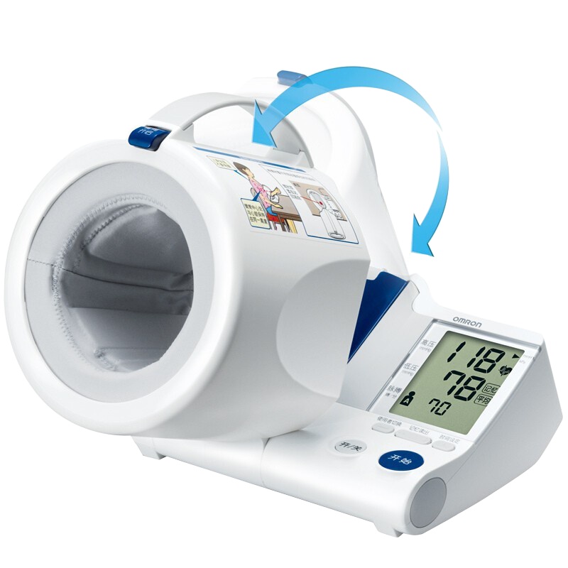 欧姆龙(OMRON)电子血压计血压仪上臂式精准智能加压HEM-1000型医院诊所自动臂筒式一体式血压计
