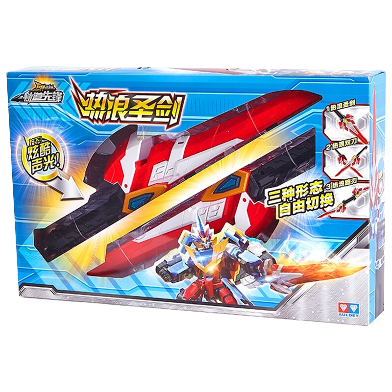 巨神战击队4之轨道先锋儿童变形玩具热浪战机王轨道先锋列车三合一变形男孩玩具 536641热浪圣剑
