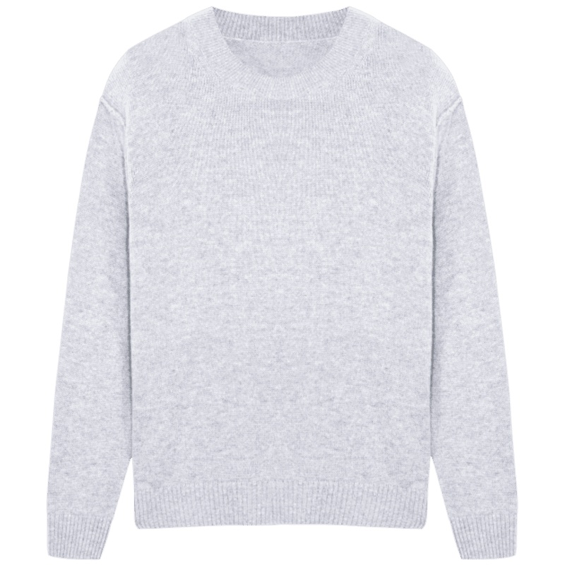 鄂尔多斯ERDOS 20春夏简约时尚圆领落肩袖长袖舒适羊绒女士针织衫/毛衣