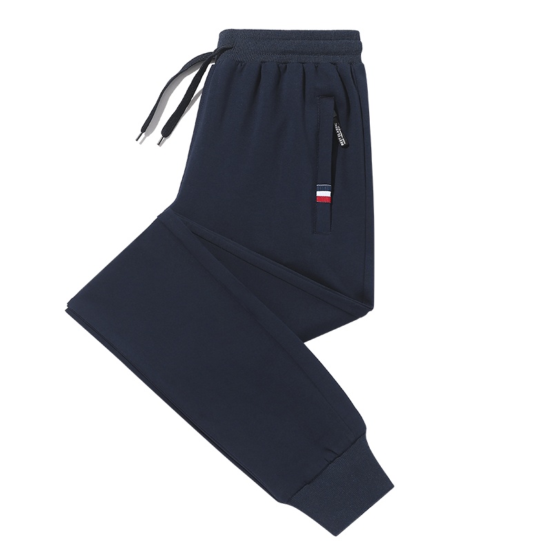 吉普战车男装2021年秋季新款全棉高弹力修身束脚卫裤男士休闲裤男士中青年抽绳松紧腰运动裤大码休闲裤睡裤潮牌时尚长裤