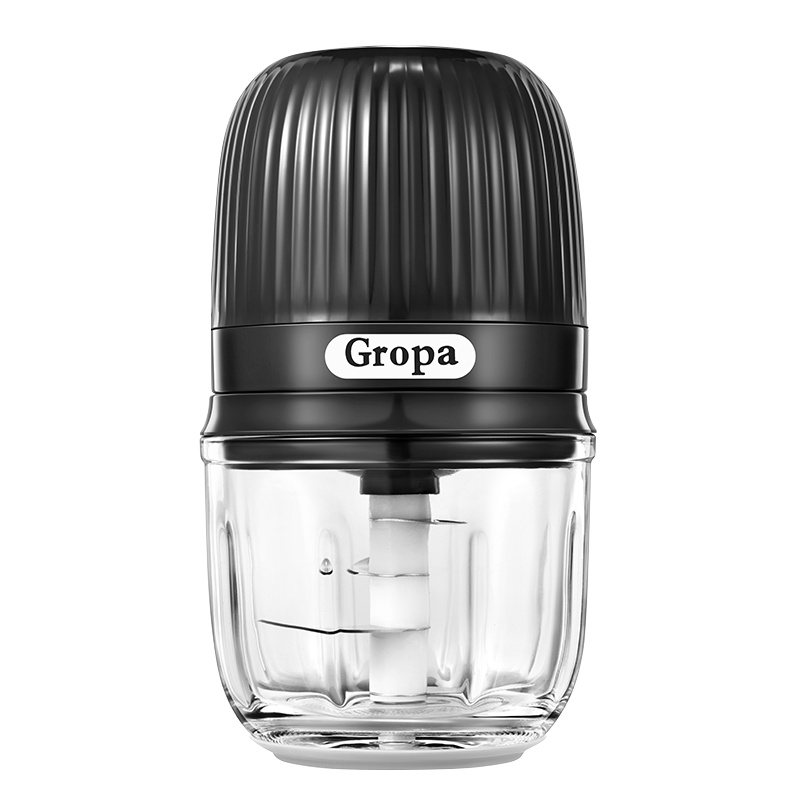 古牌婴儿辅食机宝宝小型绞肉机食物研磨器儿童电动家用打泥料理机[咖啡灰款]