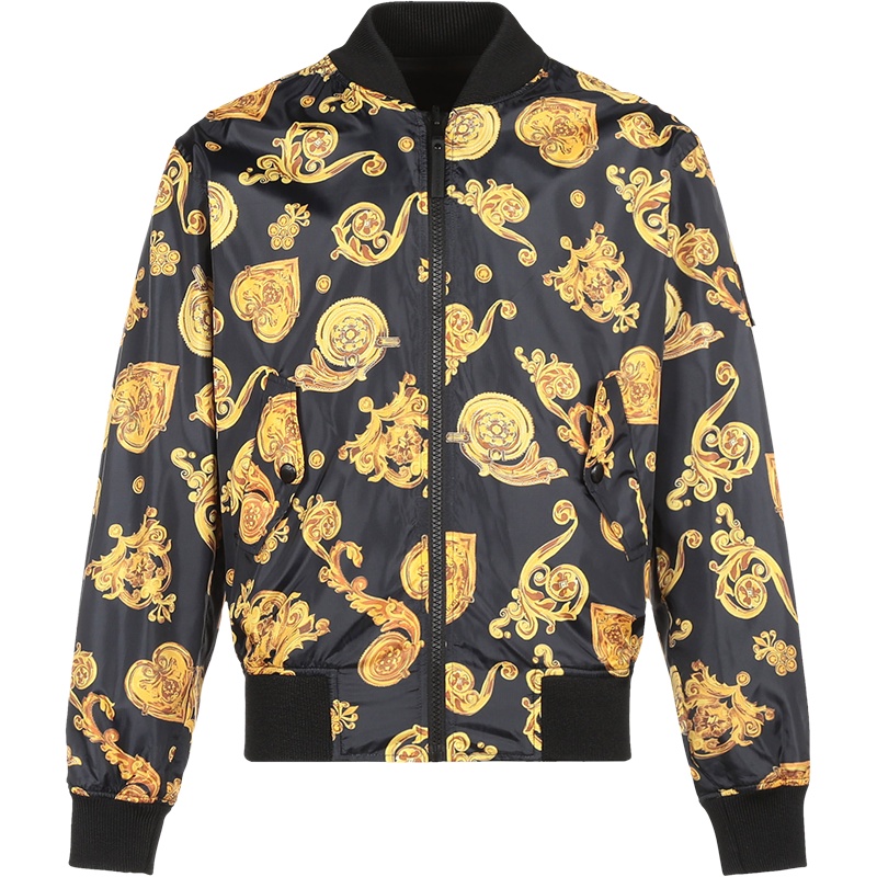 VERSACE JEANS COUTURE 范思哲 男士 聚酯纤维/聚酰胺纤维双面夹克外套C1GVB9B7 25115