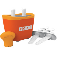 美国zoku冰棒雪糕模具机两只冰棍家用自制冰盒冰块冰糕冰淇淋棒冰DIY工具(橙色)