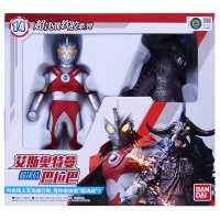 万代BANDAI奥特曼超决战泽塔德尔塔天爪对战人偶怪兽软胶玩具 艾斯奥特曼超对决巴拉巴软胶69044