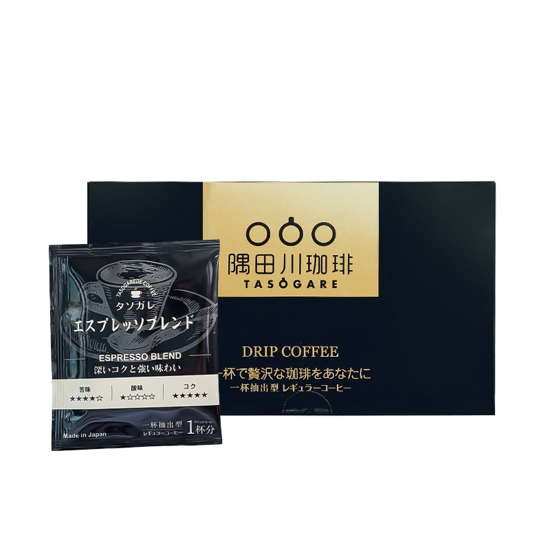 隅田川日本进口意式现磨手冲挂虑特浓挂耳咖啡纯黑咖啡粉礼盒24片