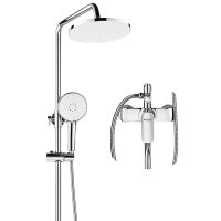 箭牌卫浴ARROW淋浴花洒带手持喷枪套装家用卫生间增压挂墙式三出水花洒AE3354S