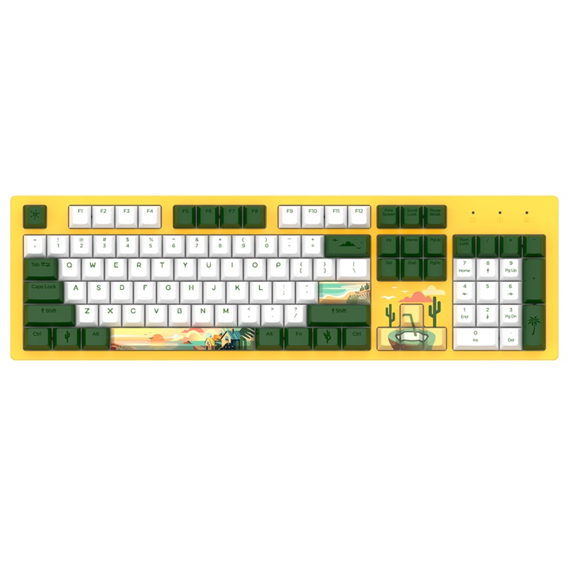 达尔优(dareu)A840光年主题 有线键盘 104键机械键盘 电竞游戏键盘 pbt键帽磁吸上盖 cherry樱桃青轴