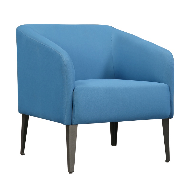 【红心家居】简约单人位沙发布艺现代休闲办公室沙发