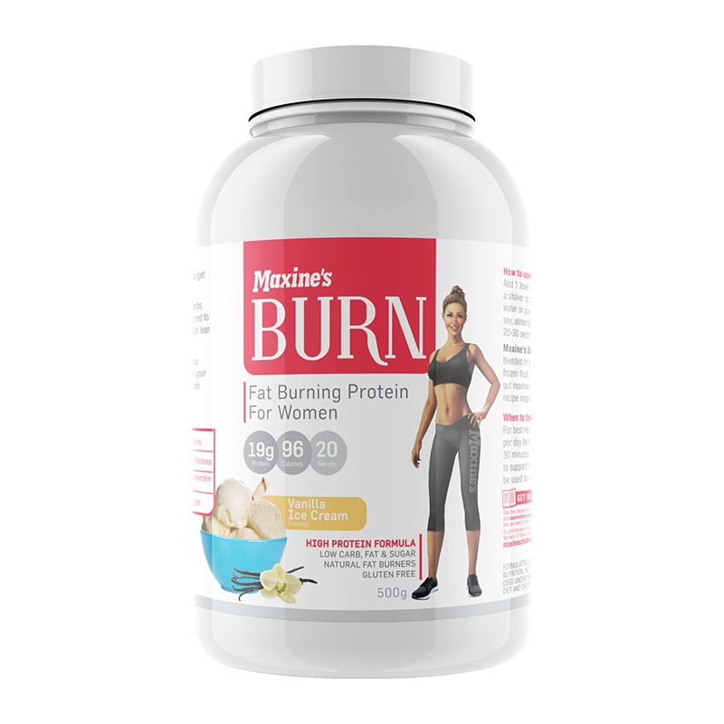 澳洲Maxines蛋白粉运动健身乳清蛋白质粉左旋肉碱香草冰淇淋味 500g赠摇摇杯