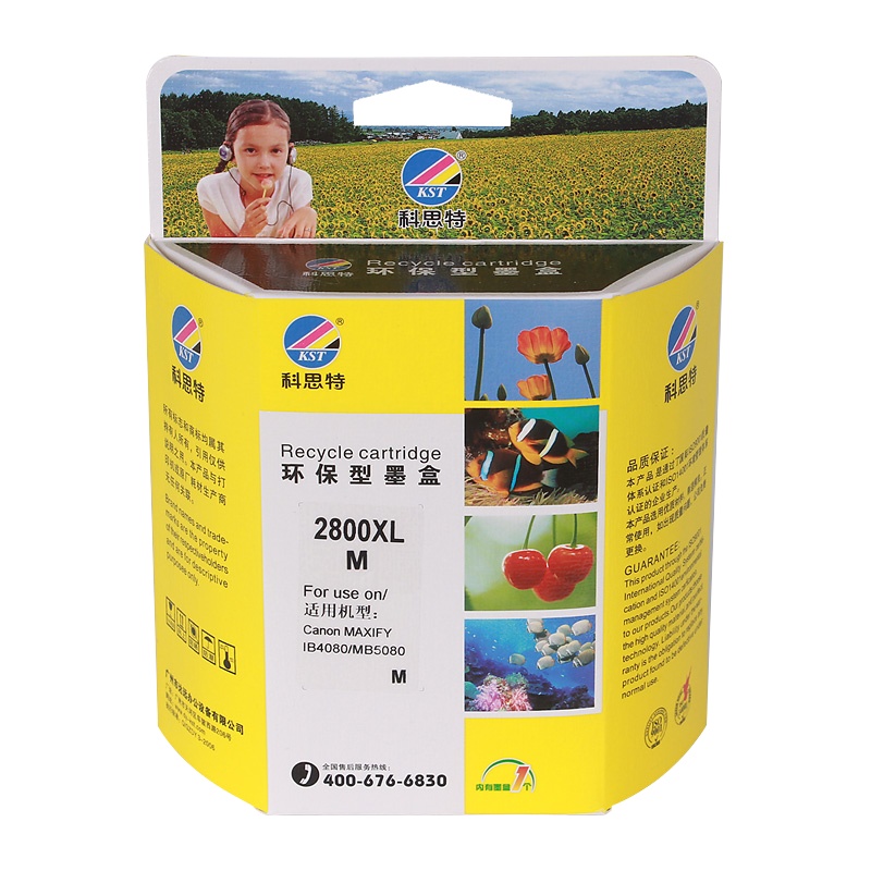 科思特 PGI-2800XL M(带芯片) 墨盒 适用佳能 MAXIFY MB5080(单位:盒)红色