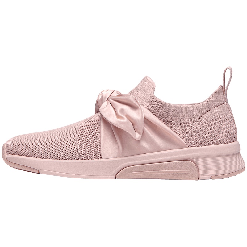 Skechers斯凯奇女休闲鞋蝴蝶结一脚蹬舒适运动鞋68741 68741/PNK粉红色