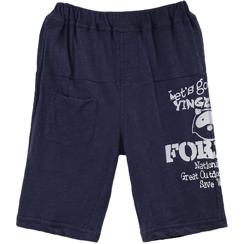 苏宁自营 婴姿坊 男童裤子夏款新款韩版潮儿童中裤运动裤短裤童裤男宝宝宽松73-120cm 1-5岁