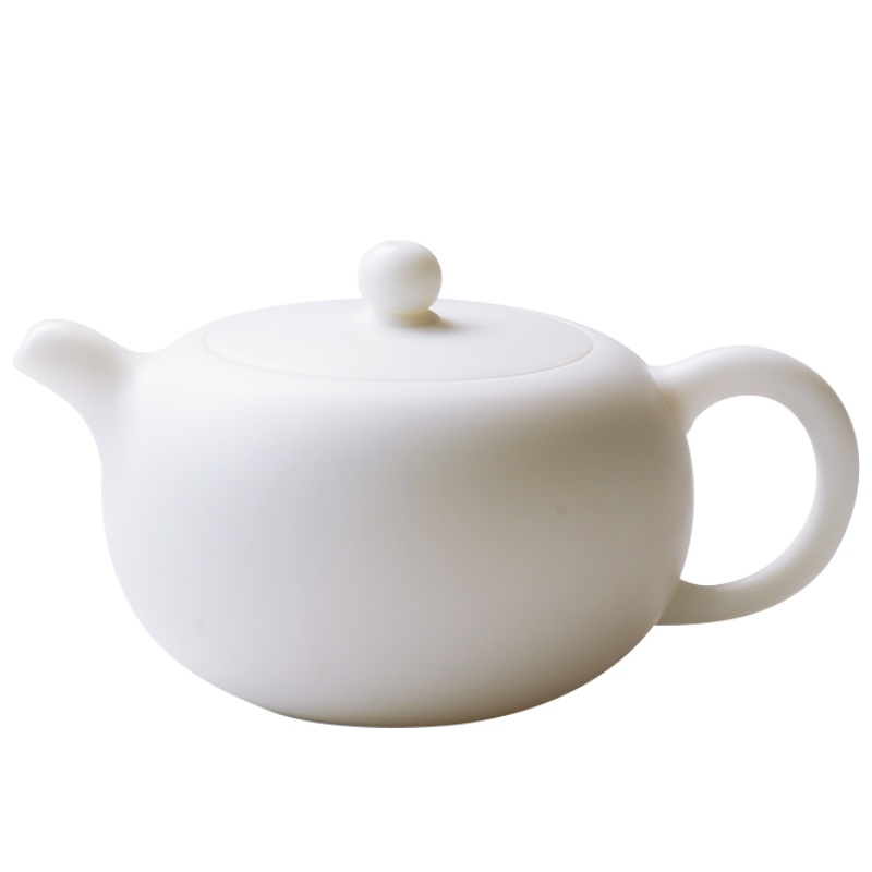 苏氏陶瓷茶壶中国白圆珠陶瓷功夫茶具泡茶壶(亚光)