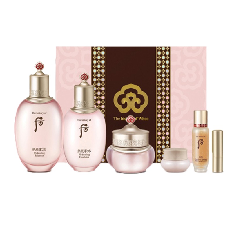 [专柜正品 顺丰速运]韩国后(Whoo)拱辰享水沄系列套盒 6件套 补水保湿 滋养肌肤