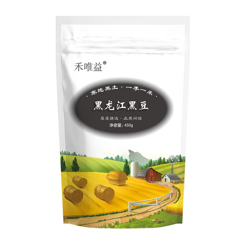 禾唯益东北黑豆 农家自产五谷杂粮豆浆新青仁绿心黑小豆醋泡450g