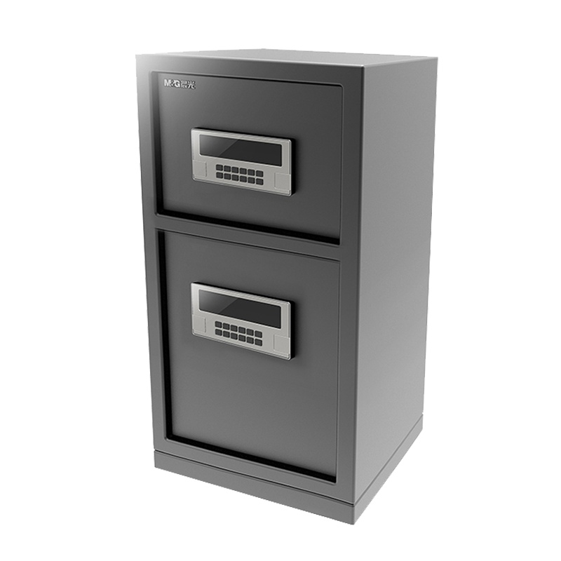 晨光(M&G)AEQ96733电子保管箱 高73cm 两层办公家用防盗柜 小型隐形保管柜 密码保险箱 入墙隐形床头柜