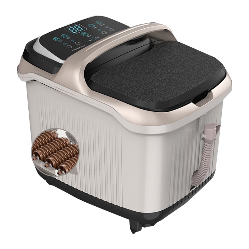 南极人足浴盆全自动按摩洗脚盆电动恒温加热泡脚桶神器家用高深桶 自动 凳子款