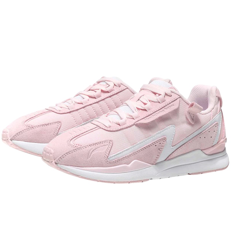 李宁国潮 紫电 女款经典休闲鞋AGCN398透气耐磨老爹鞋