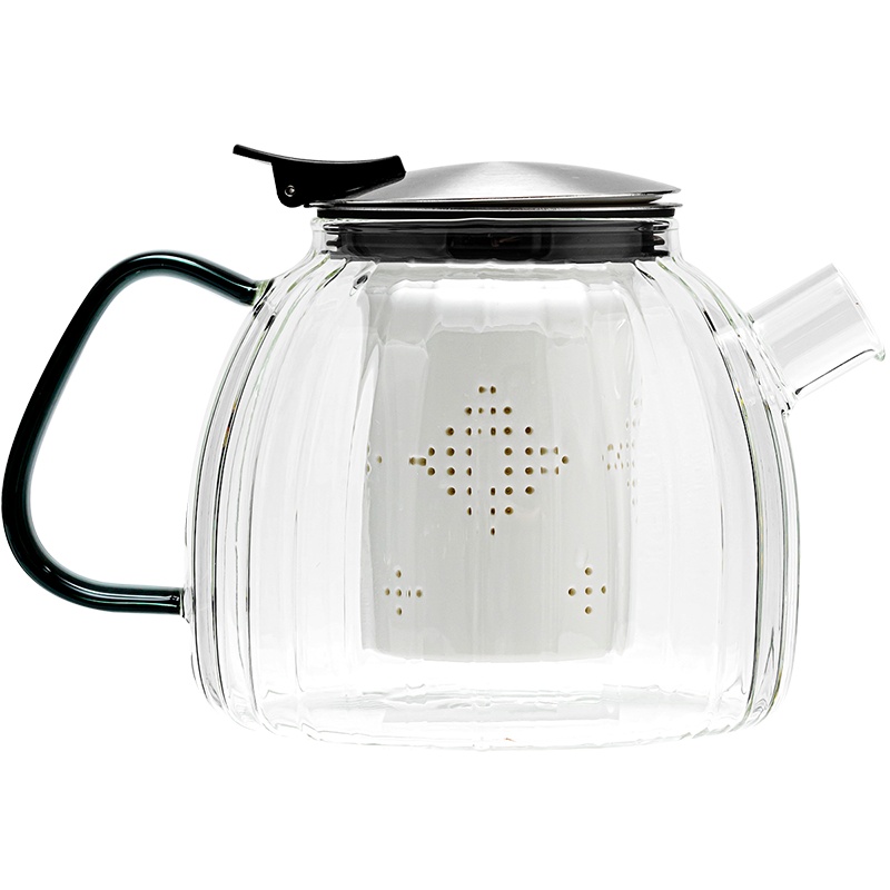 領藝 煮茶壶玻璃普洱黑茶养生煮茶器家用煮茶炉电陶炉大号单个 十二时慢煮茶壶