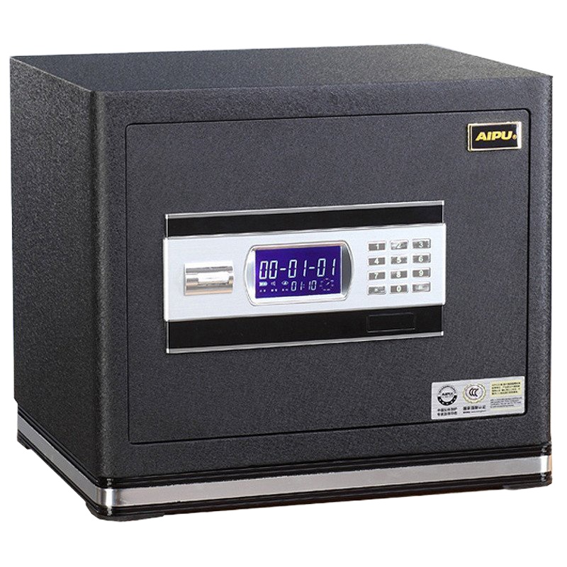 艾谱(AIPU)保险箱 3C认证办公家用小型型入墙电子保险箱/柜家用33cm高 FDX-A/D-30WG 黑色磨砂